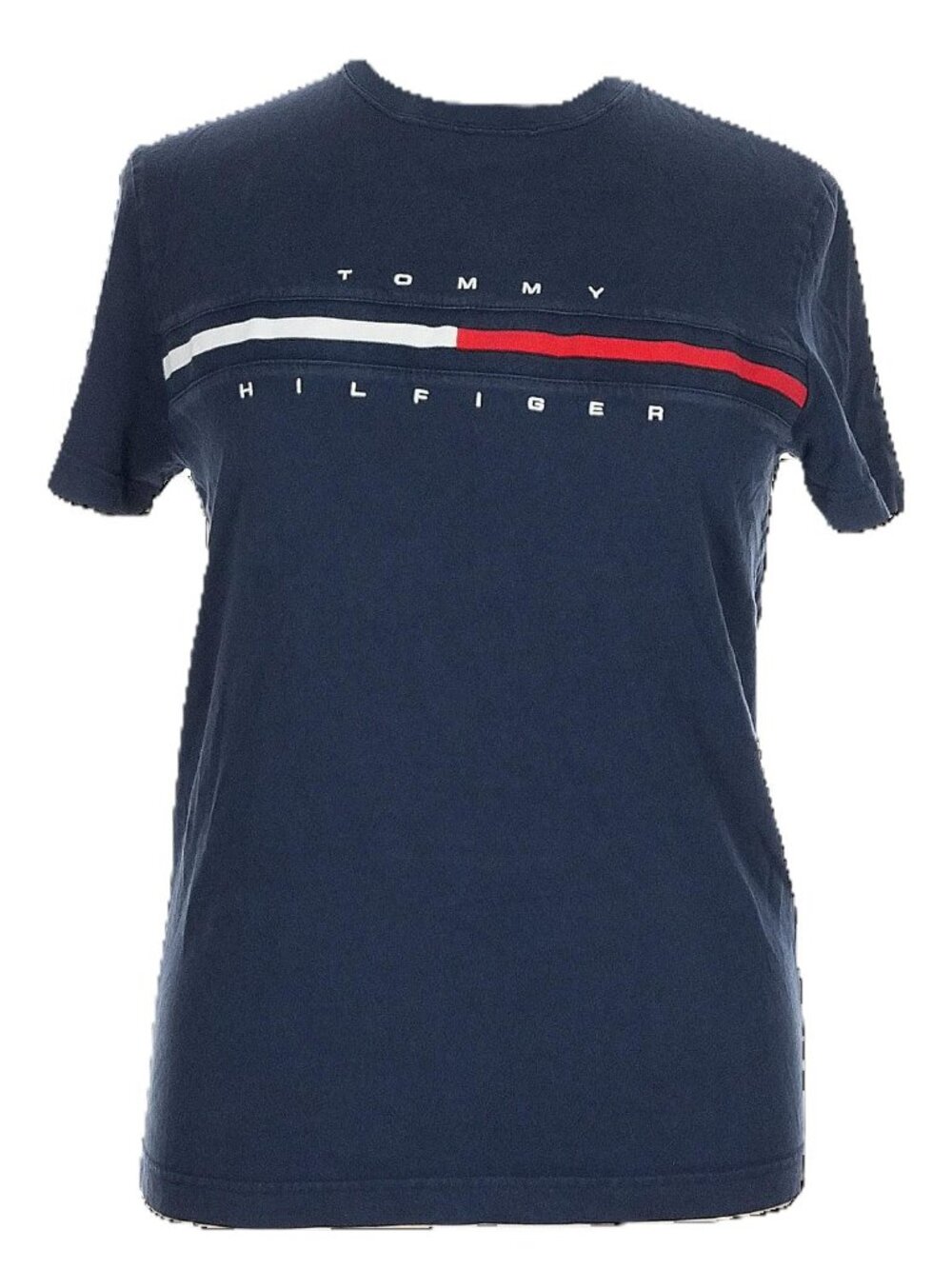 Tommy Hilfiger Blue Men's Classic Short Sleeve Logo Front T-Shirt-XL